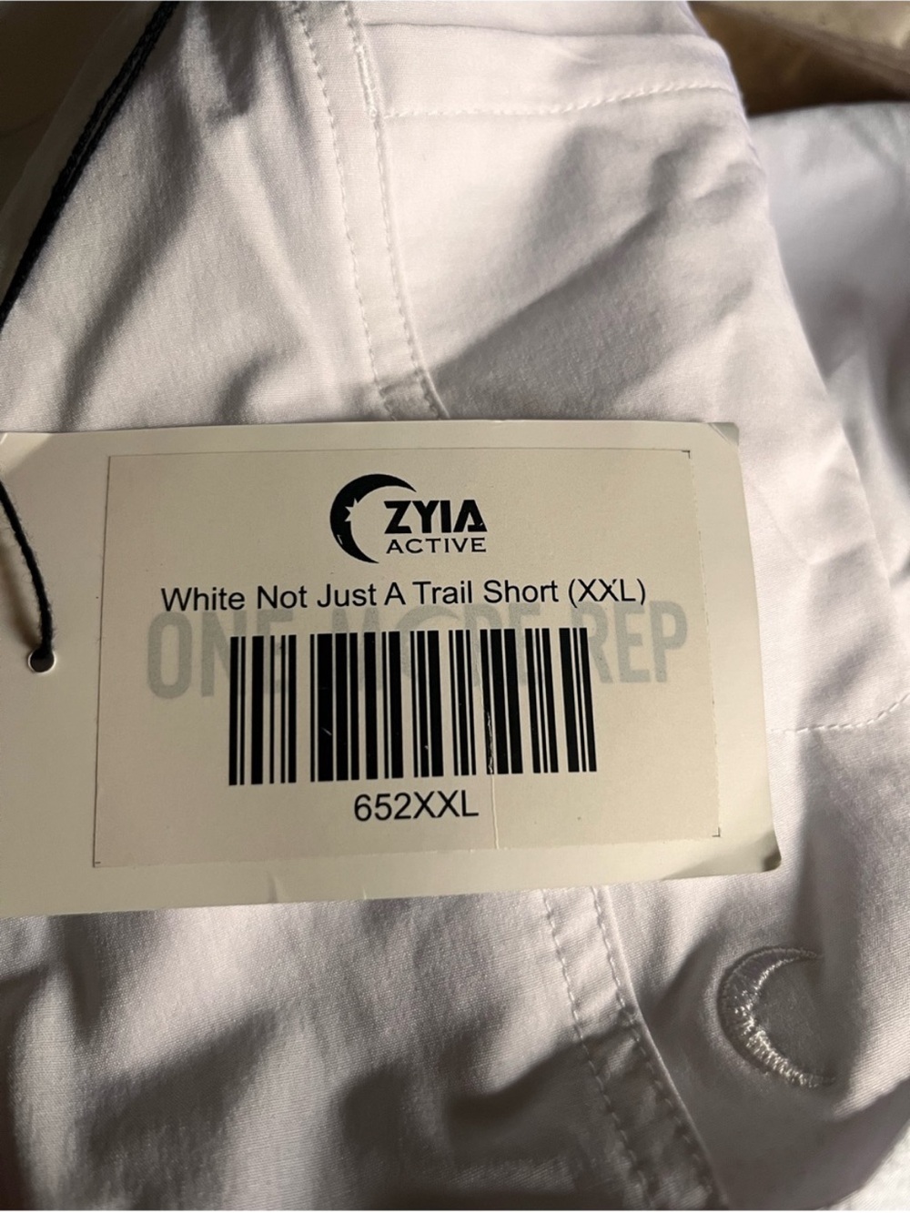 Zyia Not Just A Trail White Athletic Shorts XXL Running Activewear NWT - Picture 7 of 7